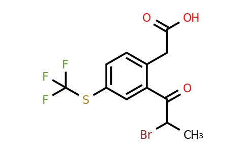 1806716-65-3 | 2-(2-Bromopropanoyl)-4-(trifluoromethylthio)phenylacetic acid