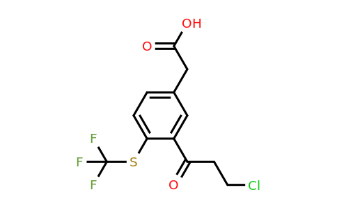 1806716-74-4 | 3-(3-Chloropropanoyl)-4-(trifluoromethylthio)phenylacetic acid