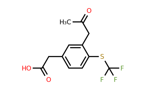 1806716-81-3 | 3-(2-Oxopropyl)-4-(trifluoromethylthio)phenylacetic acid