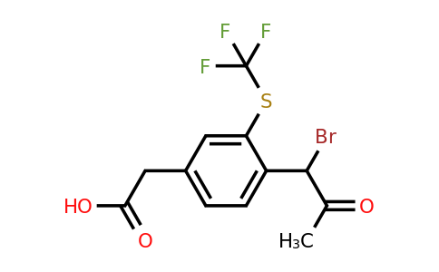1806716-86-8 | 4-(1-Bromo-2-oxopropyl)-3-(trifluoromethylthio)phenylacetic acid