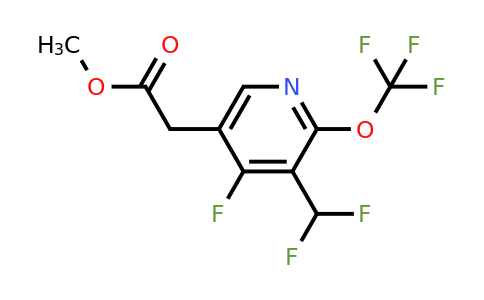 Methyl 3-(difluoromethyl)-4-fluoro-2-(trifluoromethoxy)pyridine-5-acetate