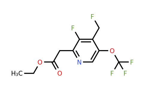 Ethyl 3-fluoro-4-(fluoromethyl)-5-(trifluoromethoxy)pyridine-2-acetate