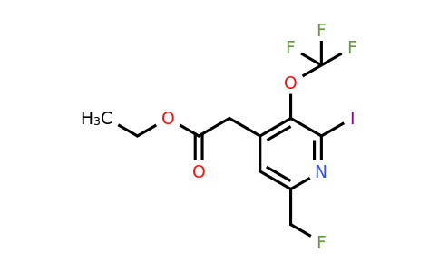 Ethyl 6-(fluoromethyl)-2-iodo-3-(trifluoromethoxy)pyridine-4-acetate