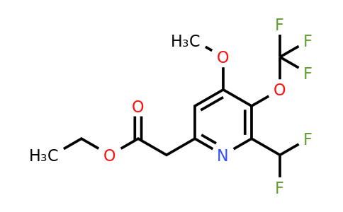 Ethyl 2-(difluoromethyl)-4-methoxy-3-(trifluoromethoxy)pyridine-6-acetate