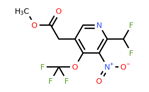 Methyl 2-(difluoromethyl)-3-nitro-4-(trifluoromethoxy)pyridine-5-acetate