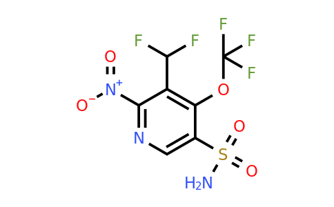 3-(Difluoromethyl)-2-nitro-4-(trifluoromethoxy)pyridine-5-sulfonamide