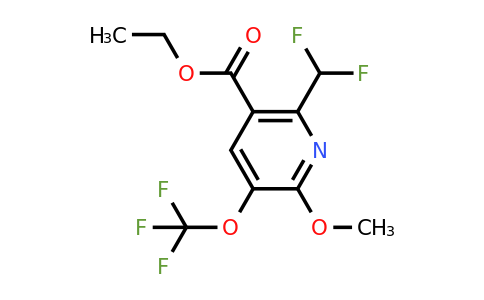 Ethyl 2-(difluoromethyl)-6-methoxy-5-(trifluoromethoxy)pyridine-3-carboxylate