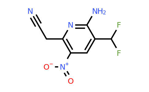 2-Amino-3-(difluoromethyl)-5-nitropyridine-6-acetonitrile