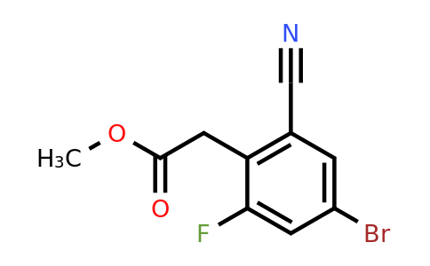 1806849-37-5 | Methyl 4-bromo-2-cyano-6-fluorophenylacetate