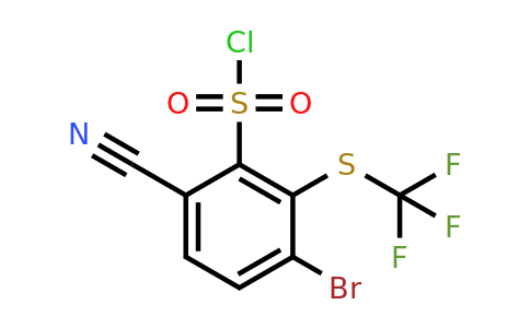 1806850-73-6 | 3-Bromo-6-cyano-2-(trifluoromethylthio)benzenesulfonyl chloride