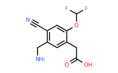 1806853-86-0 | 5-Aminomethyl-4-cyano-2-(difluoromethoxy)phenylacetic acid