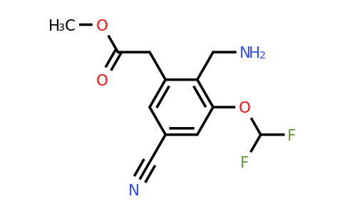 1806854-25-0 | Methyl 2-aminomethyl-5-cyano-3-(difluoromethoxy)phenylacetate