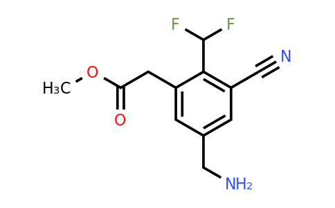 1806855-14-0 | Methyl 5-aminomethyl-3-cyano-2-(difluoromethyl)phenylacetate