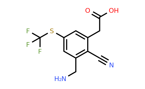1806856-90-5 | 3-Aminomethyl-2-cyano-5-(trifluoromethylthio)phenylacetic acid