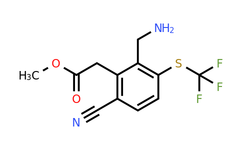 1806857-37-3 | Methyl 2-aminomethyl-6-cyano-3-(trifluoromethylthio)phenylacetate