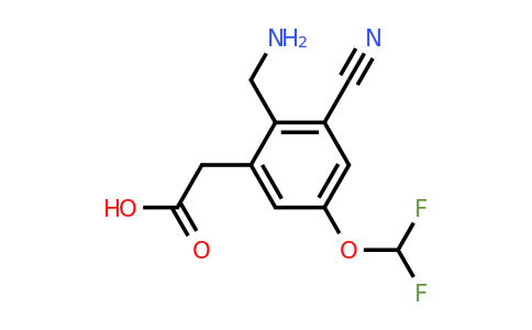 1806860-30-9 | 2-Aminomethyl-3-cyano-5-(difluoromethoxy)phenylacetic acid