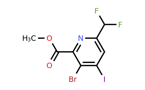 1806911-70-5 | Methyl 3-bromo-6-(difluoromethyl)-4-iodopyridine-2-carboxylate