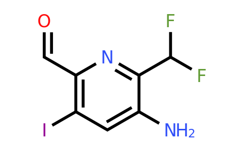 3-Amino-2-(difluoromethyl)-5-iodopyridine-6-carboxaldehyde