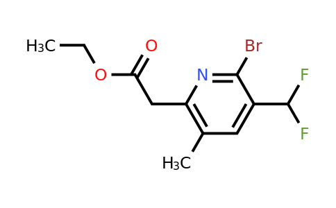 Ethyl 2-bromo-3-(difluoromethyl)-5-methylpyridine-6-acetate