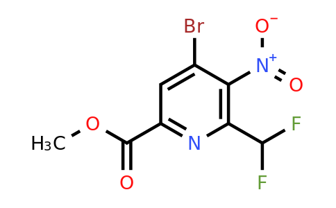 1806996-42-8 | Methyl 4-bromo-2-(difluoromethyl)-3-nitropyridine-6-carboxylate