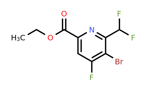 1806997-24-9 | Ethyl 3-bromo-2-(difluoromethyl)-4-fluoropyridine-6-carboxylate