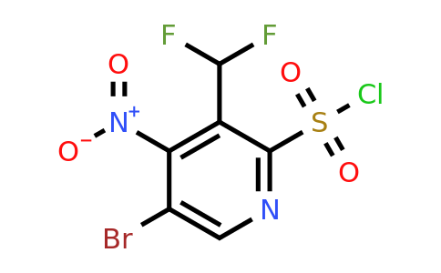 1806998-39-9 | 5-Bromo-3-(difluoromethyl)-4-nitropyridine-2-sulfonyl chloride