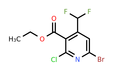 Ethyl 6-bromo-2-chloro-4-(difluoromethyl)pyridine-3-carboxylate