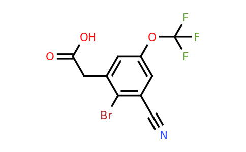1807005-23-7 | 2-Bromo-3-cyano-5-(trifluoromethoxy)phenylacetic acid