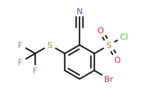 1807006-50-3 | 6-Bromo-2-cyano-3-(trifluoromethylthio)benzenesulfonyl chloride
