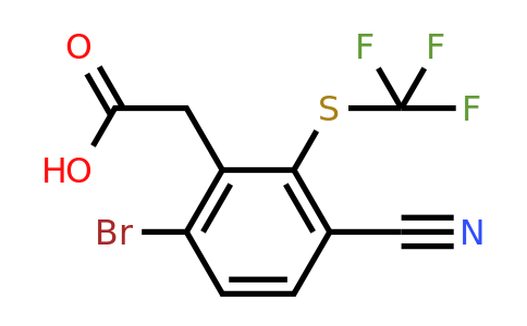 1807007-80-2 | 6-Bromo-3-cyano-2-(trifluoromethylthio)phenylacetic acid