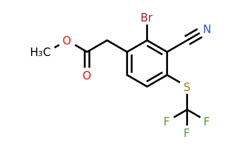 1807008-32-7 | Methyl 2-bromo-3-cyano-4-(trifluoromethylthio)phenylacetate