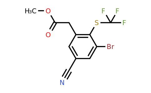 1807008-52-1 | Methyl 3-bromo-5-cyano-2-(trifluoromethylthio)phenylacetate