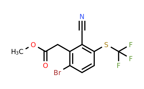 1807008-62-3 | Methyl 6-bromo-2-cyano-3-(trifluoromethylthio)phenylacetate