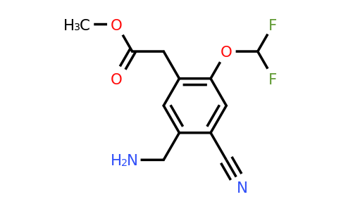 1807011-10-4 | Methyl 5-aminomethyl-4-cyano-2-(difluoromethoxy)phenylacetate