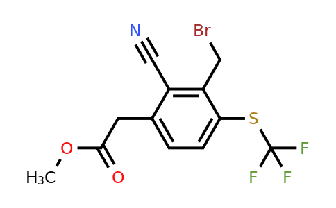 1807011-13-7 | Methyl 3-bromomethyl-2-cyano-4-(trifluoromethylthio)phenylacetate