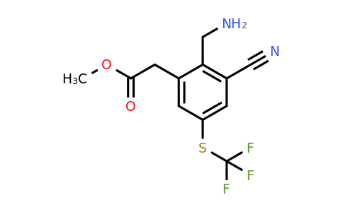1807012-58-3 | Methyl 2-aminomethyl-3-cyano-5-(trifluoromethylthio)phenylacetate