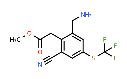 1807012-67-4 | Methyl 2-aminomethyl-6-cyano-4-(trifluoromethylthio)phenylacetate