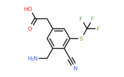 1807016-53-0 | 3-Aminomethyl-4-cyano-5-(trifluoromethylthio)phenylacetic acid