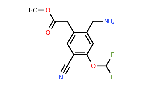 1807017-48-6 | Methyl 2-aminomethyl-5-cyano-4-(difluoromethoxy)phenylacetate