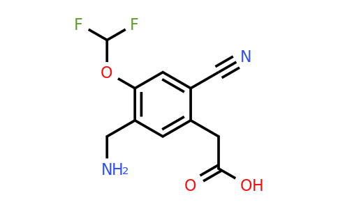 1807023-02-4 | 5-Aminomethyl-2-cyano-4-(difluoromethoxy)phenylacetic acid