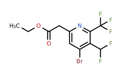 1807026-66-9 | Ethyl 4-bromo-3-(difluoromethyl)-2-(trifluoromethyl)pyridine-6-acetate