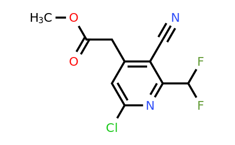 Methyl 6-chloro-3-cyano-2-(difluoromethyl)pyridine-4-acetate