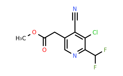 Methyl 3-chloro-4-cyano-2-(difluoromethyl)pyridine-5-acetate