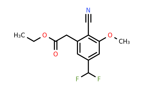 1807028-41-6 | Ethyl 2-cyano-5-difluoromethyl-3-methoxyphenylacetate