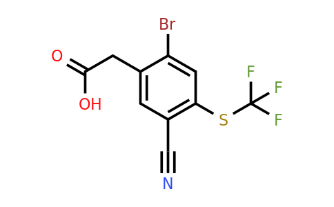 1807028-51-8 | 2-Bromo-5-cyano-4-(trifluoromethylthio)phenylacetic acid