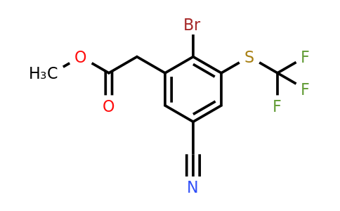 1807028-73-4 | Methyl 2-bromo-5-cyano-3-(trifluoromethylthio)phenylacetate