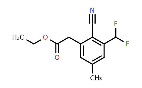 1807029-52-2 | Ethyl 2-cyano-3-difluoromethyl-5-methylphenylacetate