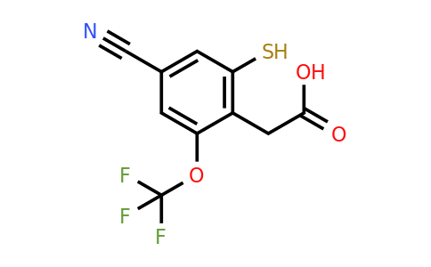 1807033-98-2 | 4-Cyano-2-mercapto-6-(trifluoromethoxy)phenylacetic acid