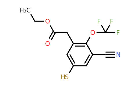 1807034-26-9 | Ethyl 3-cyano-5-mercapto-2-(trifluoromethoxy)phenylacetate