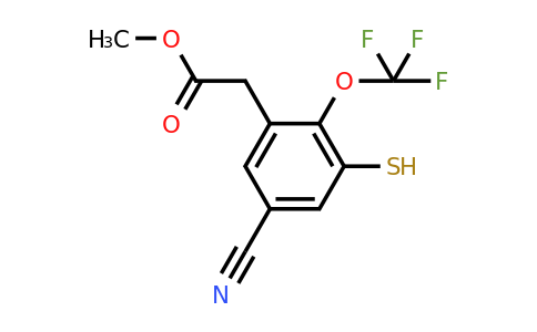 1807034-75-8 | Methyl 5-cyano-3-mercapto-2-(trifluoromethoxy)phenylacetate